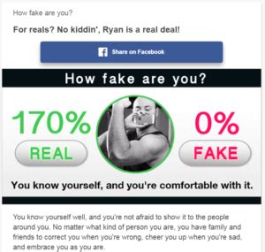 how fake are you quiz wittybunny